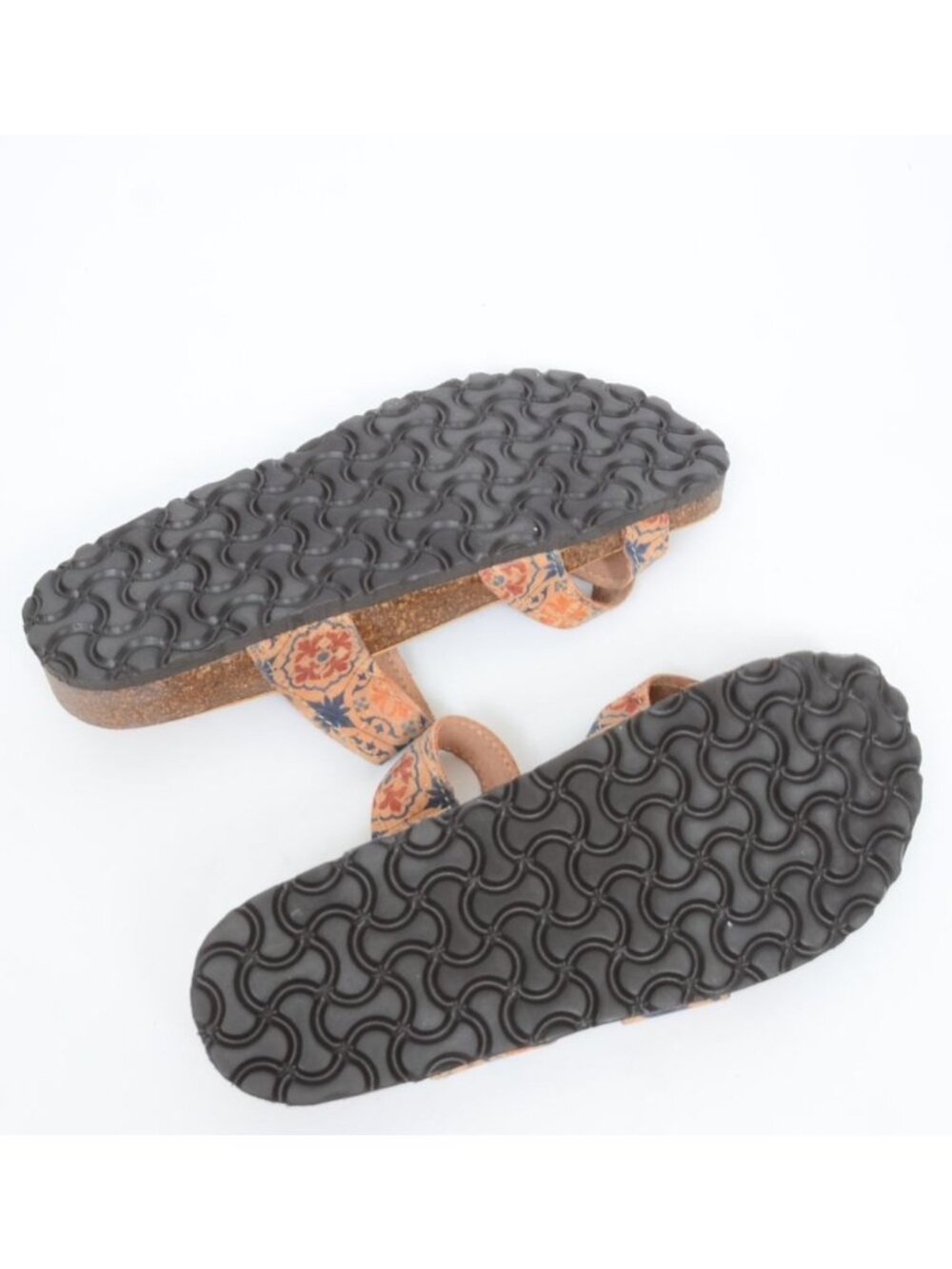 Time and Tru Sz 8.5 Footbed Thong Slide Floral Boho Summer Beach Toe Ring Sandal - Picture 6 of 7